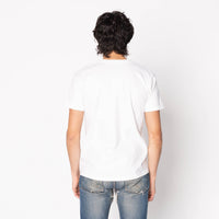 Pocket Tee - White - Printed Autumn - Navy