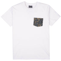 Pocket Tee - White - Origami Poplin - Blue