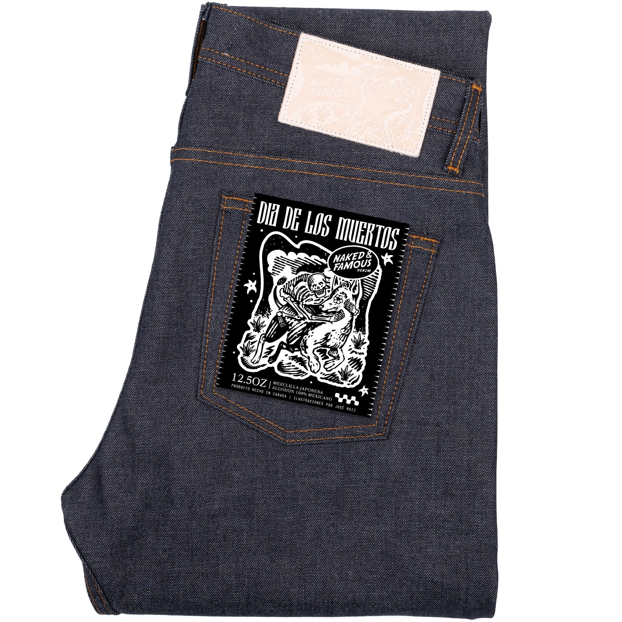 Weird Guy - Dia De Los Muertos Selvedge - Xoloitzcuintli by Naked & Famous Denim