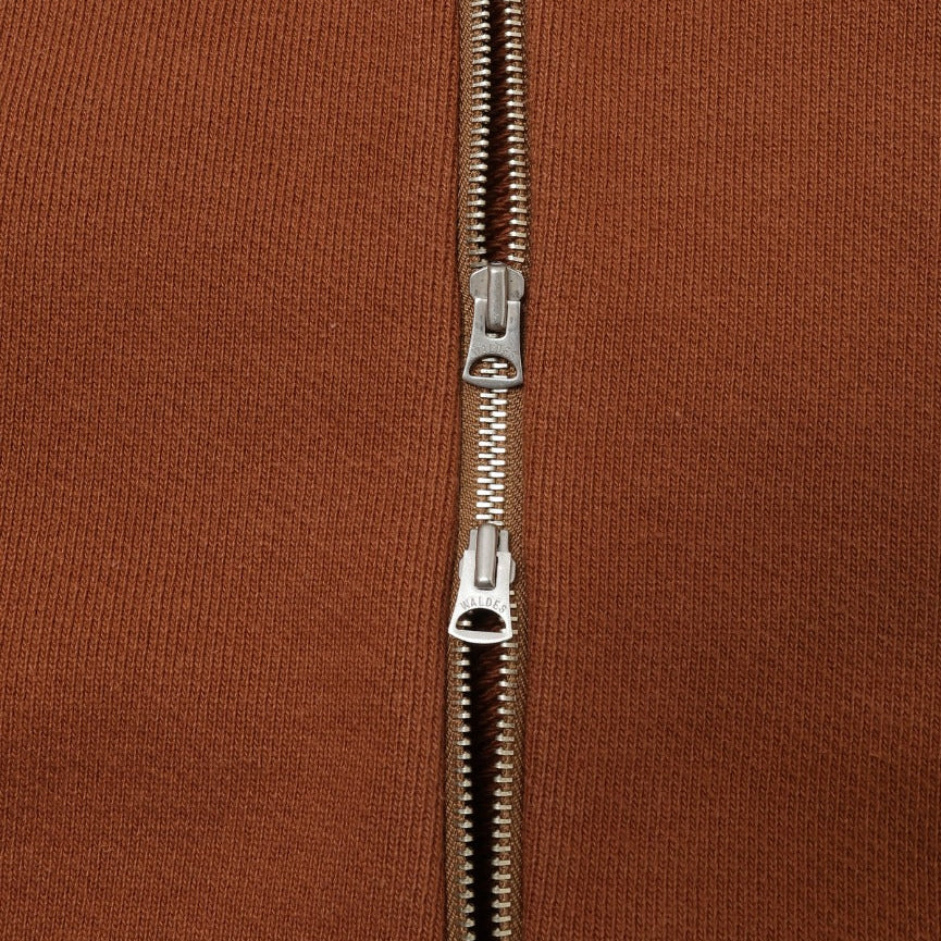 Zip Hoodie - Double Heavyeight French Terry - Rust by Wonder Looper