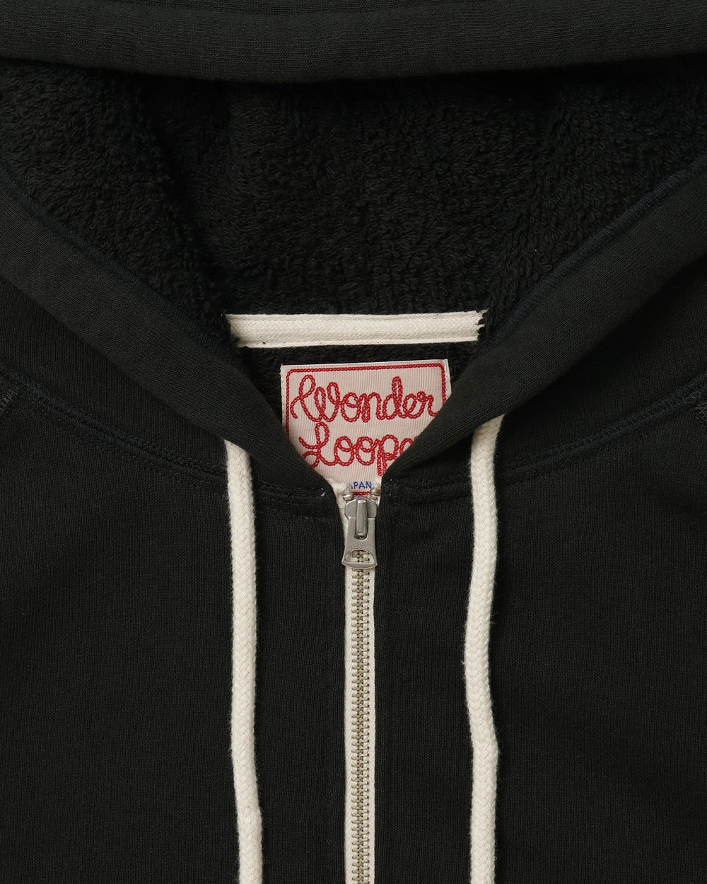 Zip Hoodie - Super Looper French Terry - Sumi by Wonder Looper