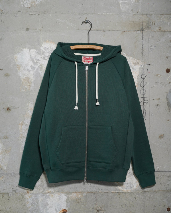 Zip Hoodie - 701gsm Double Heavyweight French Terry - Green