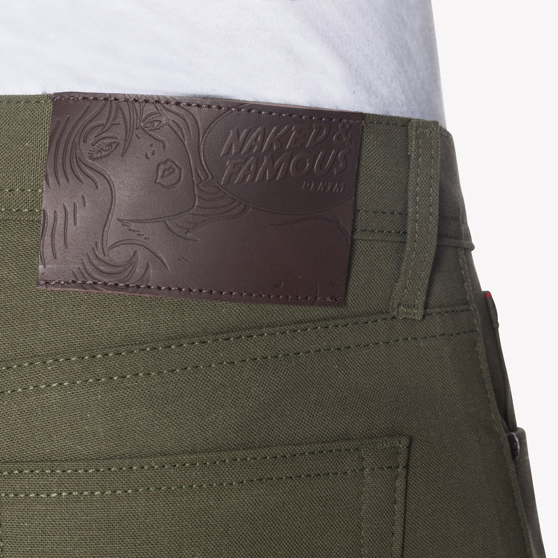 Weird Guy - Army Green Duck Selvedge | Naked & Famous Denim