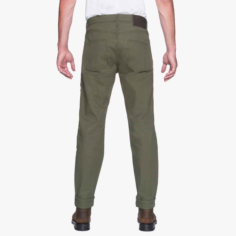Easy Guy - Army Green Duck Selvedge | Naked & Famous Denim