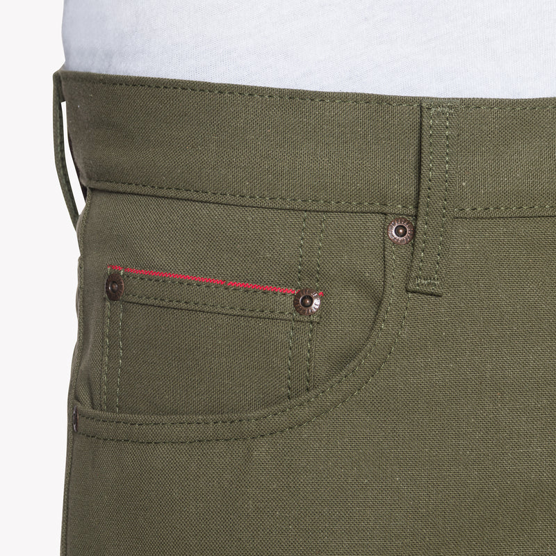 Easy Guy - Army Green Duck Selvedge | Naked & Famous Denim