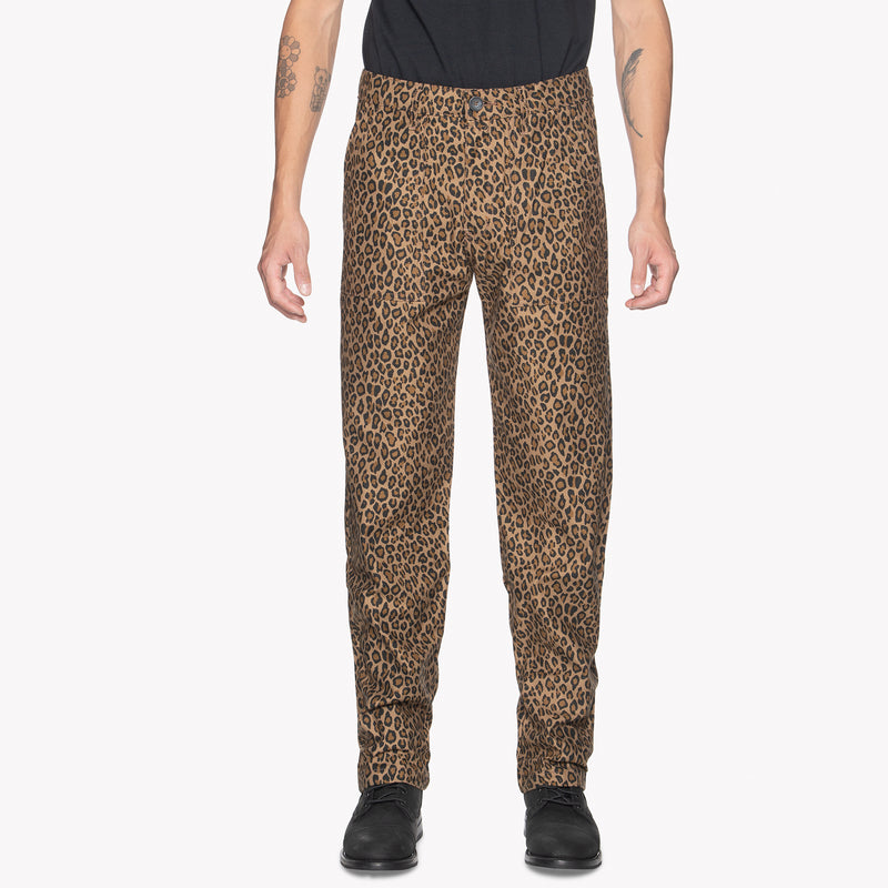 Work Pant - Leopard Print | Naked & Famous Denimm