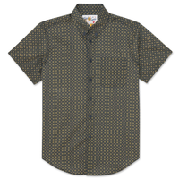 Short Sleeve Easy Shirt - Medallions Print - Navy