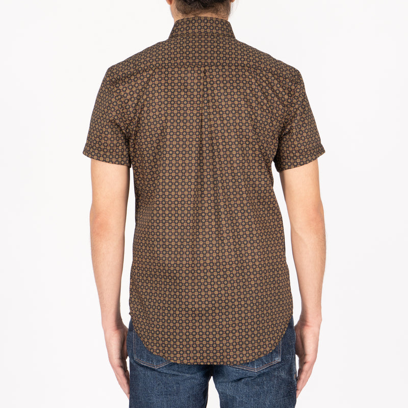 Short Sleeve Easy Shirt - Medallions Print - Black | Naked & Famous Denim