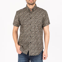 Short Sleeve Easy Shirt - Nuts & Berry -Black | Naked & Famous Denim