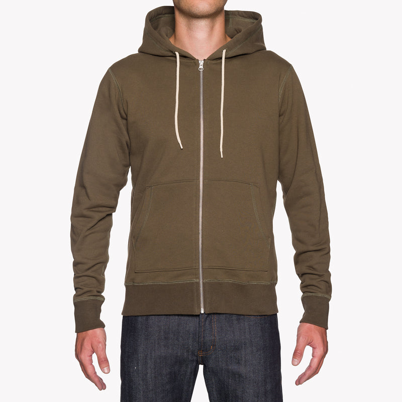 Zip Hoodie - Heavyweight Terry - Hunter | Naked & Famous Denim