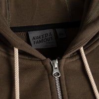 Zip Hoodie - Heavyweight Terry - Hunter | Naked & Famous Denim