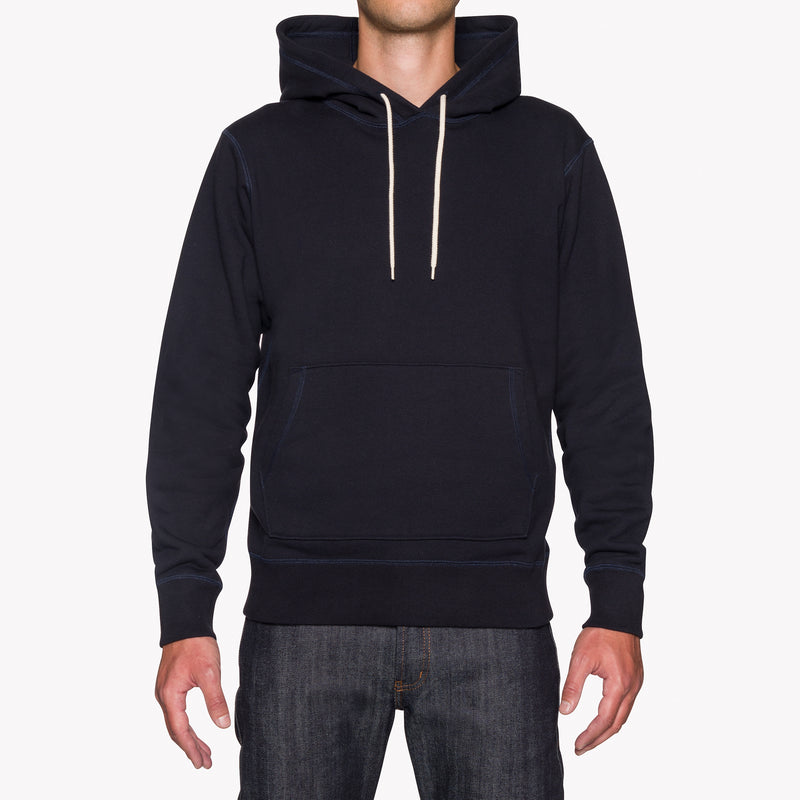 Pullover Hoodie - Heavyweight Terry - Navy | Naked & Famous Denim