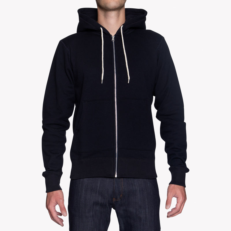 Zip Hoodie - Heavyweight Terry - Black | Naked & Famous Denim
