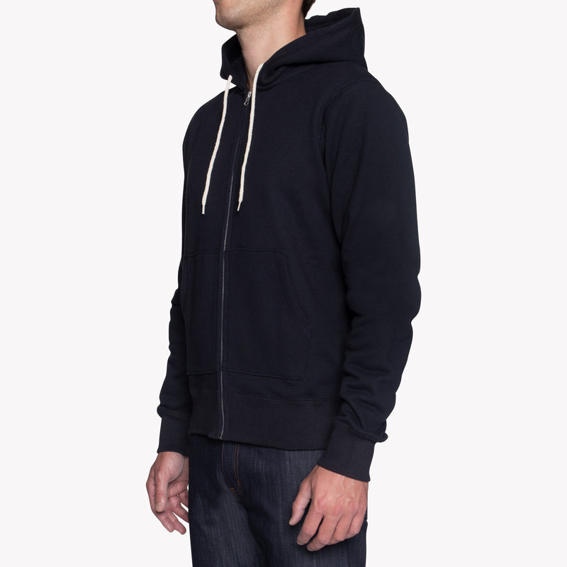 Zip Hoodie - Heavyweight Terry - Black | Naked & Famous Denim