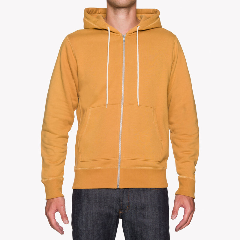 Zip Hoodie - Heavyweight Terry - Amber | Naked & Famous Denim