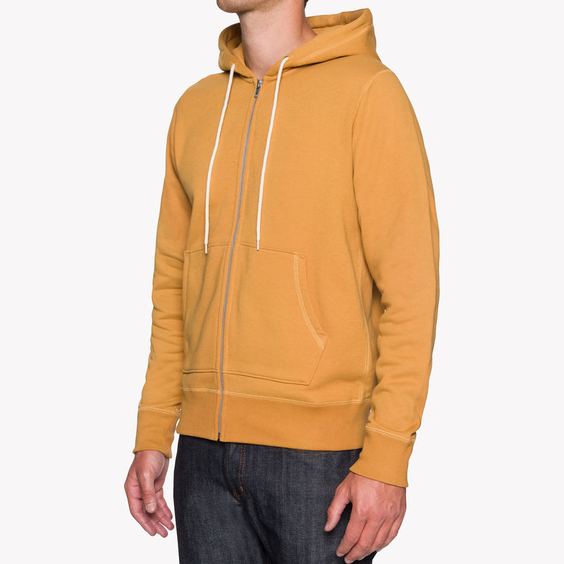 Zip Hoodie - Heavyweight Terry - Amber | Naked & Famous Denim