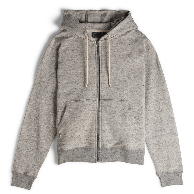 Zip Hoodie - Heavyweight Terry - Grey | Naked & Famous Denim