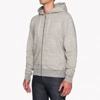Zip Hoodie - Heavyweight Terry - Grey | Naked & Famous Denim
