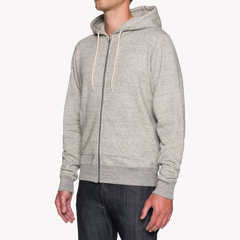 Zip Hoodie - Heavyweight Terry - Grey | Naked & Famous Denim