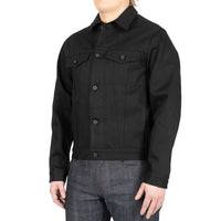 Stealth Pocket Denim Jacket - Solid Black Selvedge