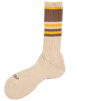 GOHEMP Random Striped Pile Crew - Brown