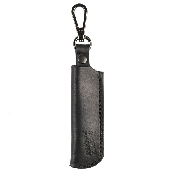 Knife Sheath - Black Vegetable Tanned Leather
