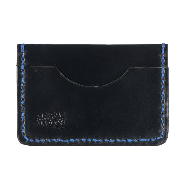 Card Case - Cordovan Leather - Midnight Blue