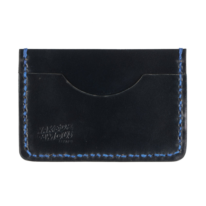 Card Case - Cordovan Leather - Midnight Blue