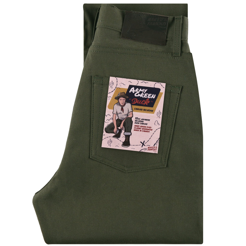 The Classic - Army Green Duck Selvedge by Naked & Famous Denim
