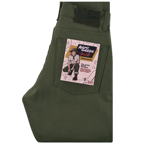 Women's - Max - Army Green Duck Selvedge