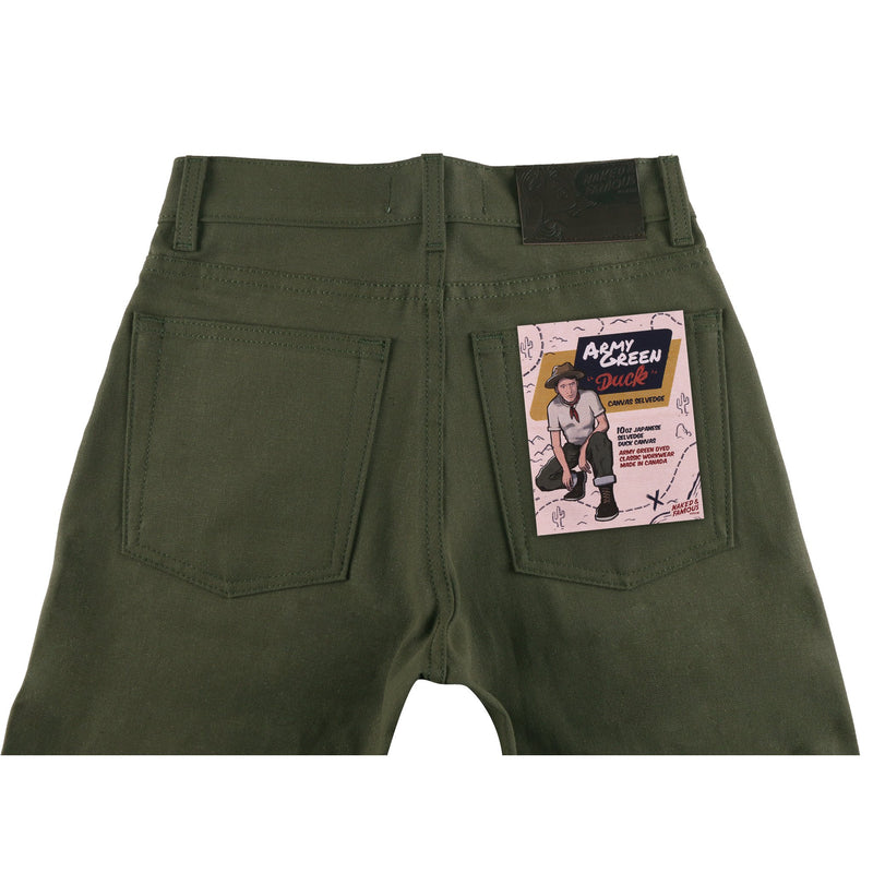 Women's - Max - Army Green Duck Selvedge