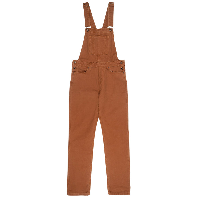 Women's - Straight Leg Overalls - Brick Canvas | Naked & Famous Denim