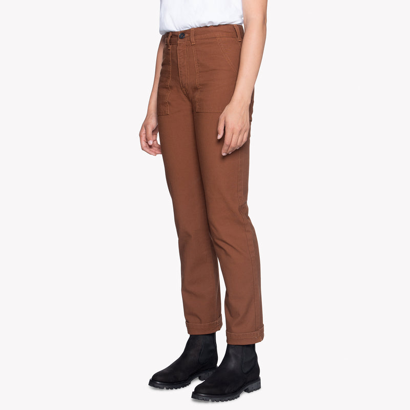 Women's - Fatigue Pant - Brick Canvas | Naked & Famous Denim