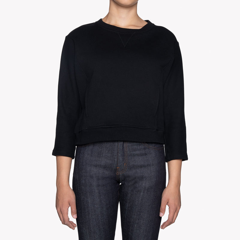 Women's - Smart Crew - Terry - Black | Naked & Famous Denim