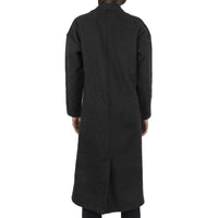 Women's Duster Coat - Cotton Melton - Charcoal - back