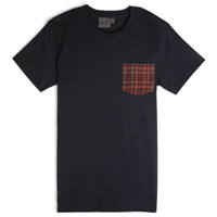 Pocket Tee - Black - Brushed Vintage Flannel - Red | Naked & Famous Denim