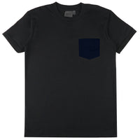 Pocket Tee - Black - Sashiko Double Gauze - Navy | Naked & Famous Denim