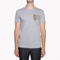 Pocket Tee - Heather Grey - Brushed Vintage Flannel - Pale Grey | Naked & Famous Denim