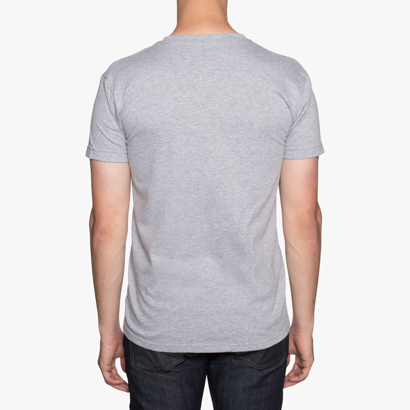 Pocket Tee - Heather Grey - Brushed Vintage Flannel - Pale Grey | Naked & Famous Denim