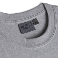 Pocket Tee - Heather Grey - Brushed Vintage Flannel - Pale Grey | Naked & Famous Denim