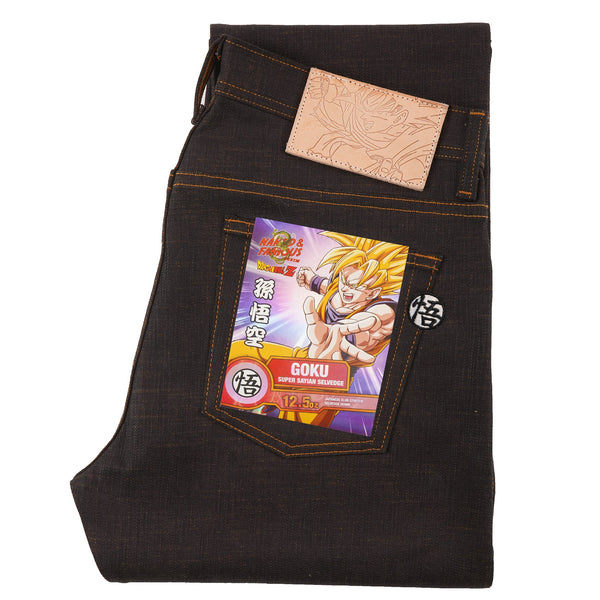 Goku Super Saiyan Selvedge Jeans - folded