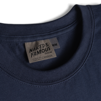 Pocket Tee - Navy - Botanical Print - Navy | Naked & Famous Denim