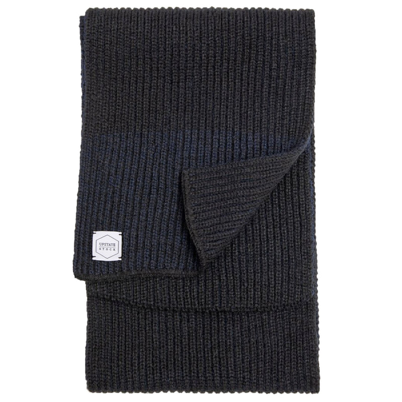 Ragg Wool Scarf - Navy Melange | Upstate Stock