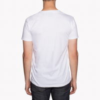 Pocket Tee - White - Botanical Print - Navy | Naked & Famous Denim